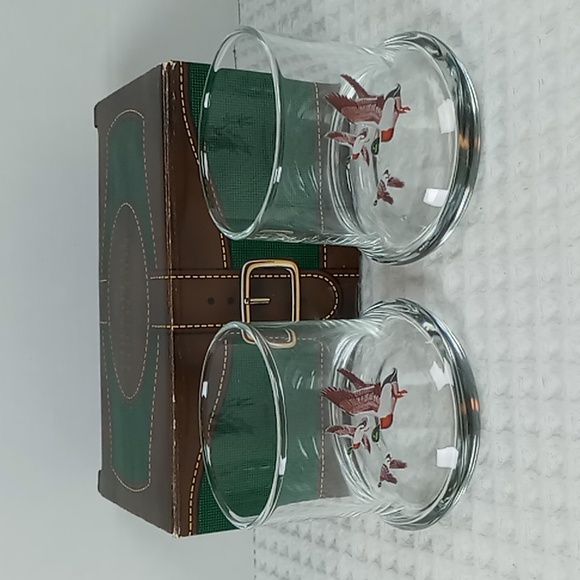 Avon Chesapeake Collection of 2 Drinking Glasses 8 oz Mallard Ducks - Picture 10 of 14